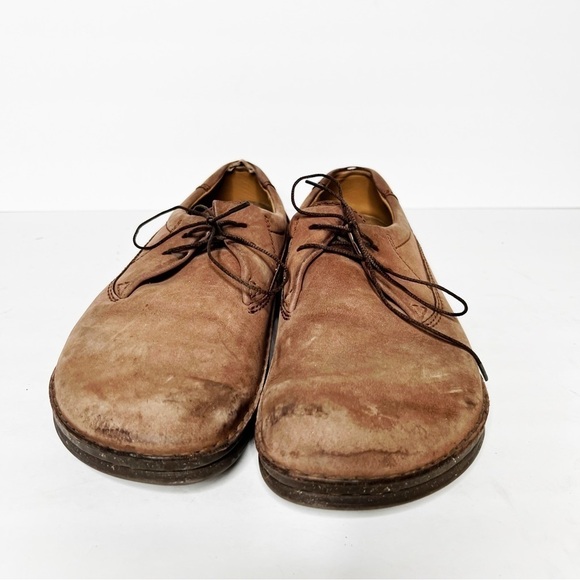 Birkenstock Footprints Tan Leather Lace Up Oxford Clogs Size 42 11 Women’s - Picture 3 of 6